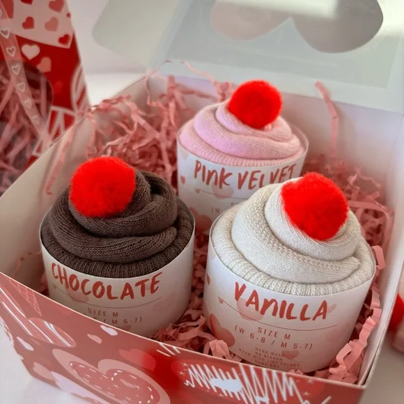 Custom Dyed Nike Ankle Socks - Valentine’s Day 3 Pack - Picture 1 of 4